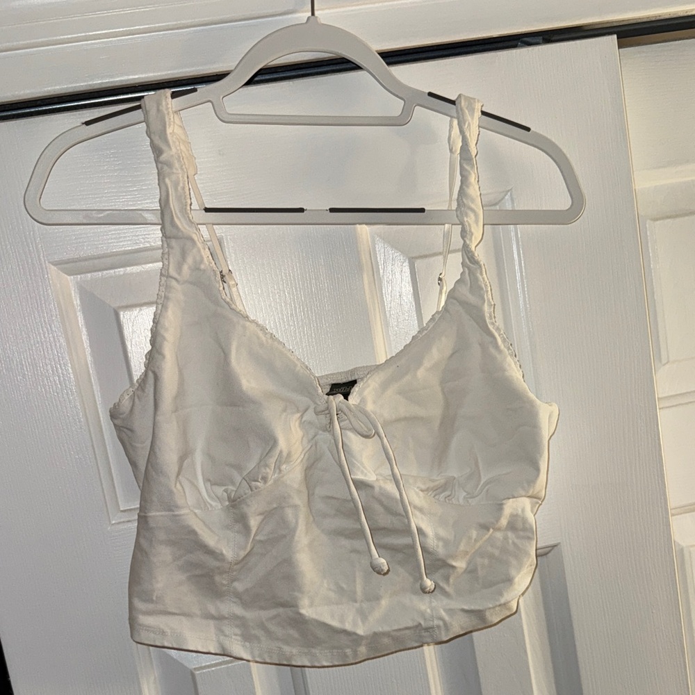 Wild Fable White Smocked Top